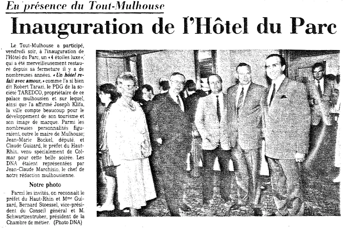 Inauguration officielle - Hôtel Du Parce - Mulhouse