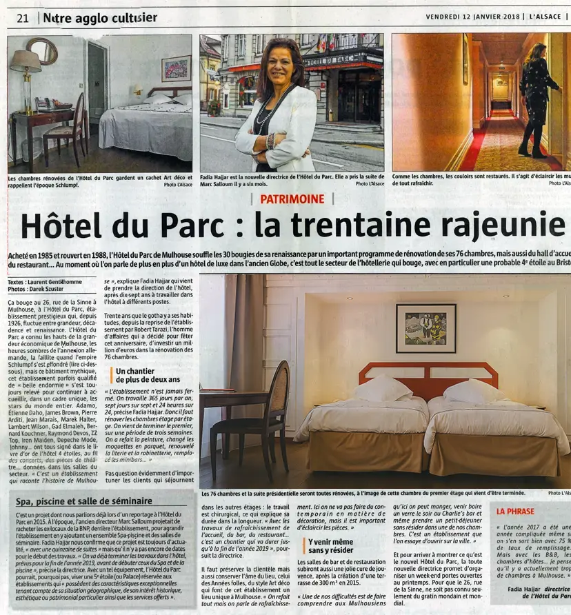 trentième anniversaire de sa réouverture - Hôtel Du Parce - Mulhouse